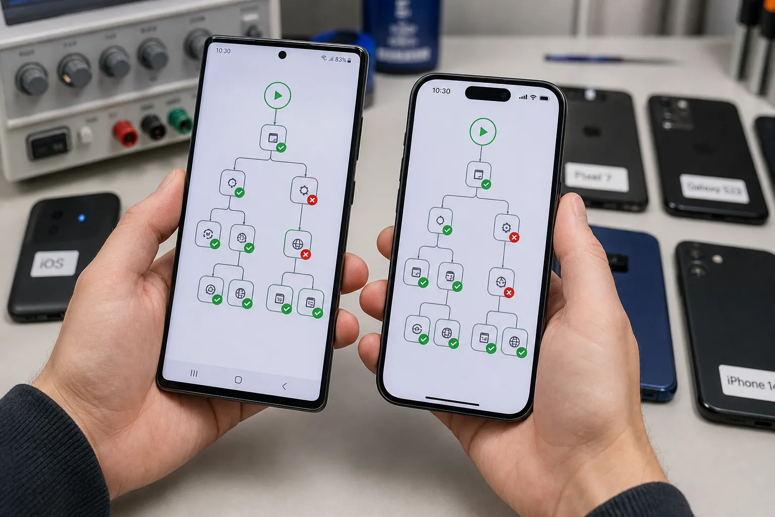 Compare Appium with faster options built for weekly releases. See AI-generated scenarios, deterministic runs, and parallel Android and iOS execution.